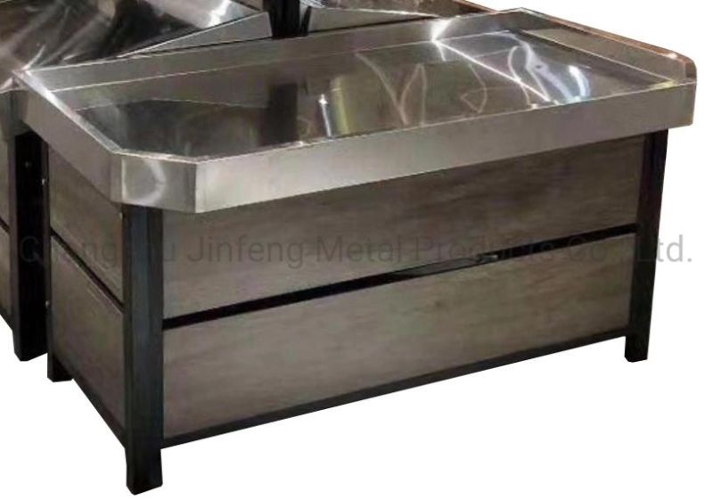 Stainless Steel Fruit and Vegetable Display Stand with Wood