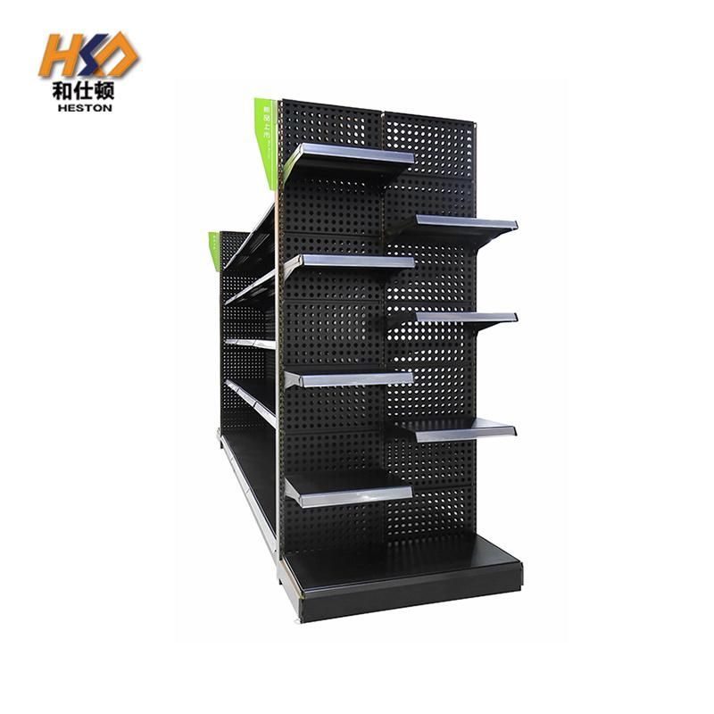 2021 Most Popular Store Double Supermarket Shelf Metal Gondola Display Supermarket Shelves