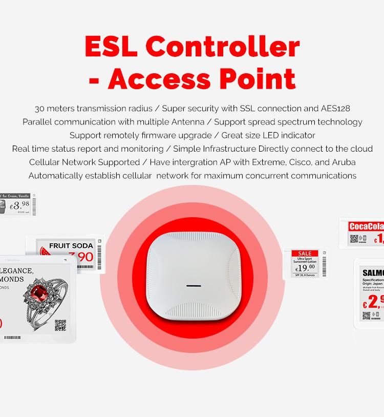 Supermarket Low Energy Digital BLE Electronic Display E Ink Shelf Tag