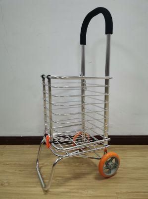 Aluminum Alloy Lightweight Folding Shopping Trolley with Two Wheels