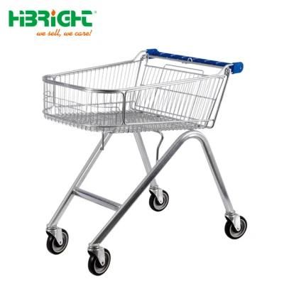 Supermarket New Design Shopping Cart Chromed Hand Trolley