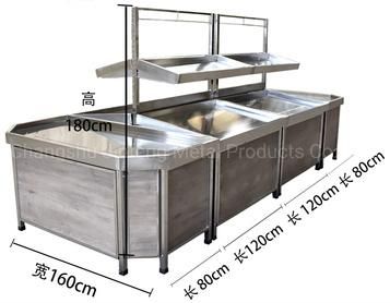 Supermarket Equipment Wooden and Metal Fruit and Vegetable Rack