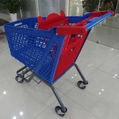 High Quality Ce &amp; ISO Approved Supermarket All Plastic Shopping Trolley Cart