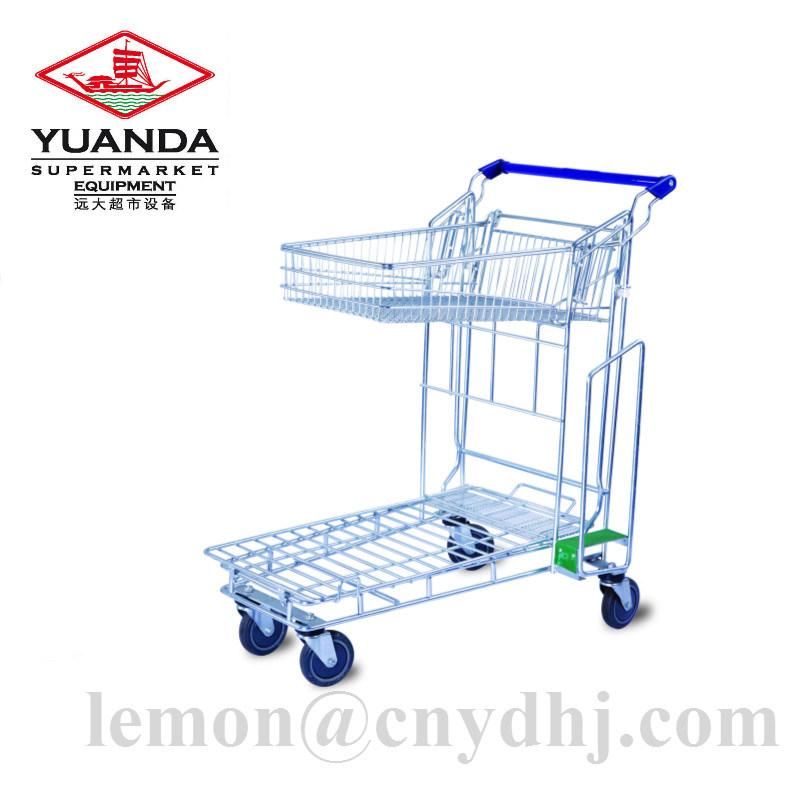 Warehouse Transport Cargo Trolley Flat Wire Cart