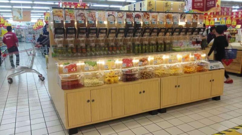 Eco-Friendly Transparent Bulk Food Bin for Supermarket