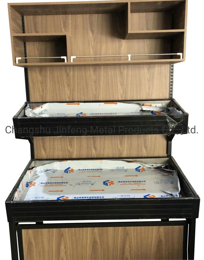 Supermarket Equipment Modern Wooden Fruit Display Shelve