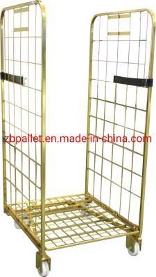 Yellow Galvanized Hand Cart/ Trolley for Logistics, Parcel Picking, Smart Warehouse Logistics
