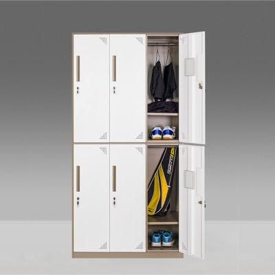 Modern Design Low Price Steel Stainless Locker with 6 Doors