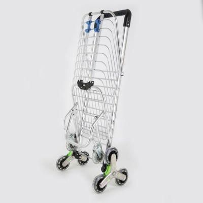 China Supplier New Arrival Aluminum Alloy Collapsible Folding Cart Trolley for Shopping