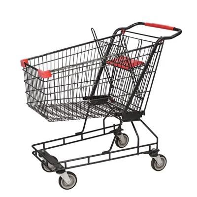 Supermarket with Colorful Shopping Carts