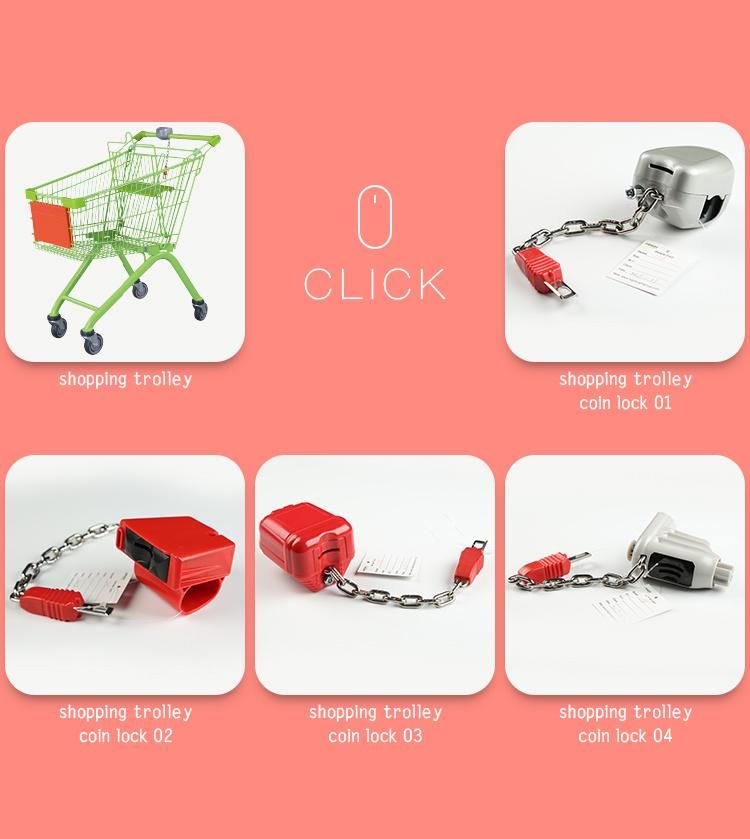 Shopping Cart Trolley Zinc Alloy Coin Lock