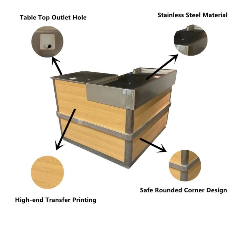 Customized Supermarket Store Cash Table Checkout Counters