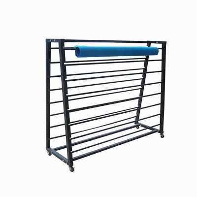 Cloth Display Rack with Cutter Rolling Fabric Rolls Display Rack