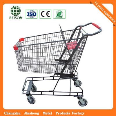 4 Wheel Supermarket Trolley with Competitive Price (JS-TAM06)