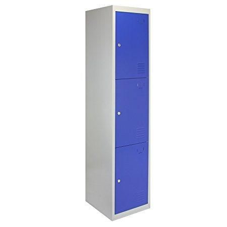 Durable Metal 3 Doors Storage Locker Steel Closet Locker