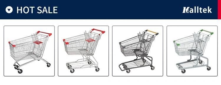 New Design Pure Plastic Hand Push Shopping Trolley for Supermarket Shop