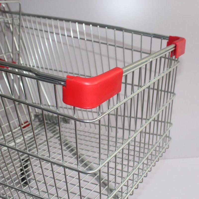 Supermarket European Style Shopping Trolley with Four Wheels, Good Price