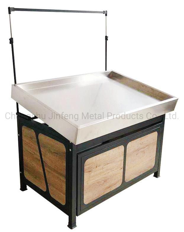 Supermarket Shelves Stainless Steel Display Stand for Fruit and Vegetable