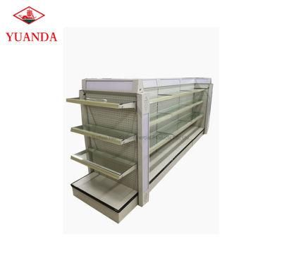 Tegometall Style Supermarket Gondola Display Shelf with Light Box