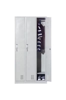 Modern 3 Compartments Uniform Coats Lockers for Team Room