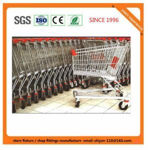 High Quality Supermarket Shop Retail Shopping Trolley Manufacture Metal and Zinc/Galvanized/ Chrome Surface 08016