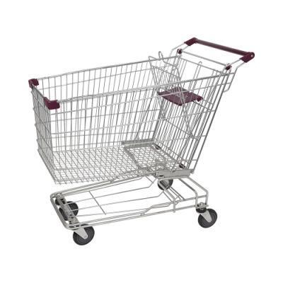 Best Price 125L 4 Wheels Shopping Trolley with Coin System