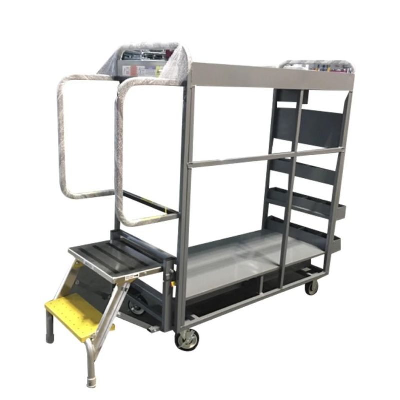 Customized Aluminum Ladder Cart -- Supermarket Supplyment Cart