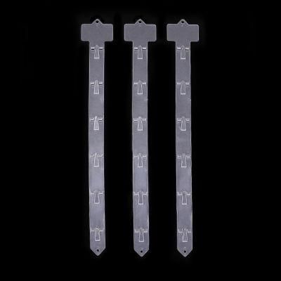 Supermarket Clear Shelf Hanging Display Transparent PP Plastic Clip Strips