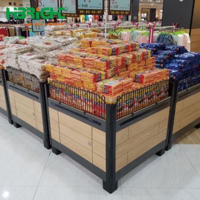 Shopping Mall Equipment Shop Counter Wood Steel Promotion Table