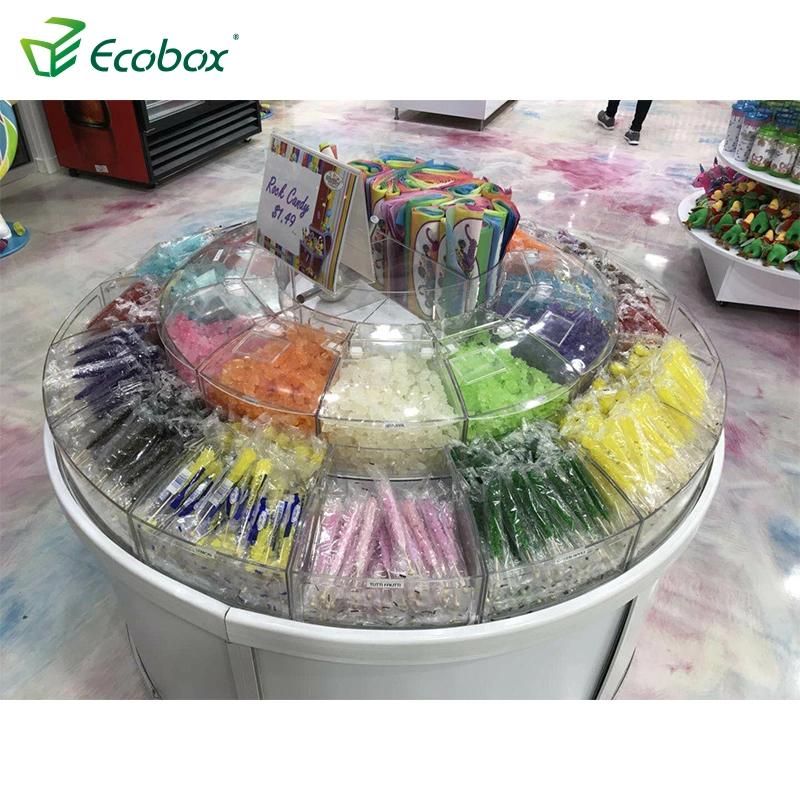 Ecobox Bulk Candy Nuts Round Bulk Display Bin for Supermarket