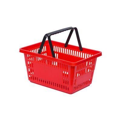 Good Quality Supermarket Hole Portable Plastic Hand Shopping Basket