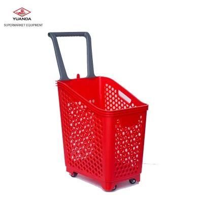 Various Colors Supermarket Plastic Carry Shopping Basket