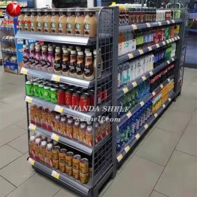 Retail Shop Beverage Gondola Shelving Unique Items Display Shelf Supermarket Shelves Hot Sale