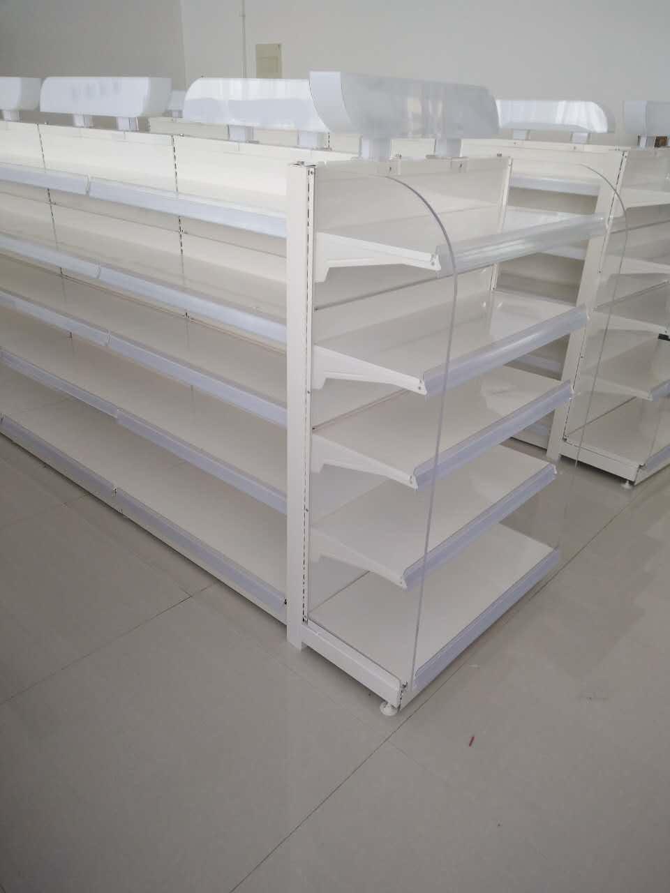 White Color Powder Coated Grocery Shelf