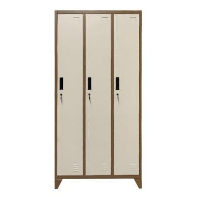 Factory 3 Doors Steel Cabinet Locker Staff Wardrobe