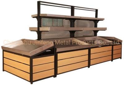 Single Layer 2-Layer Sheet Supermarket Shelves Metallic Display Stand