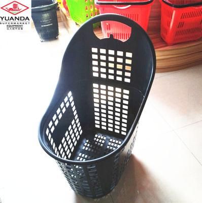 Supermarket Three Wheels New Style Hand Push Large Shopping Basket