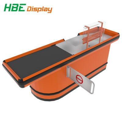 Automatic Supermarket Convenient Checkout Cashier Counter Table with Conveyor Belt