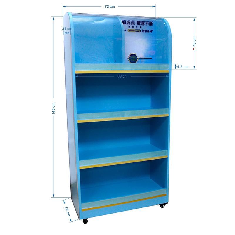 Supermarket Convenience Store Wood Acrylic Powdered Milk Storage Display Cabinet