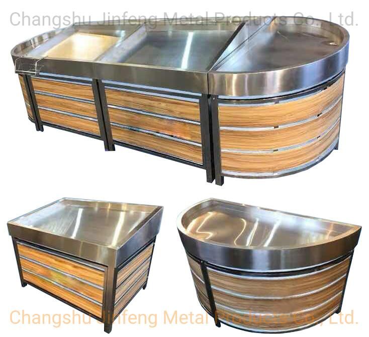 Supermarket Shelves Wooden Fruit and Vegetable Display Stand Jf-Vr-154