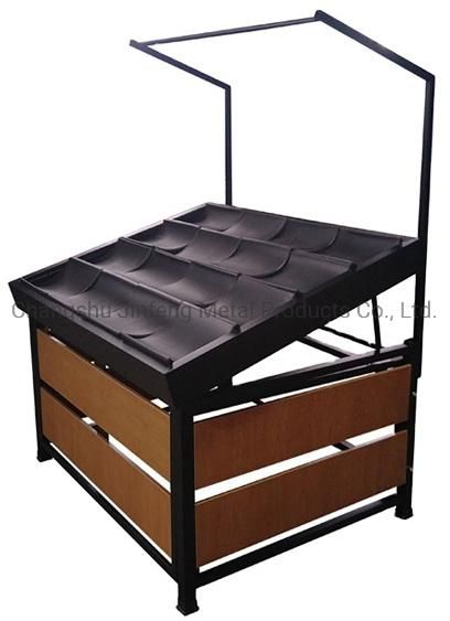 Supermarket Equipment Wooden Display Rack Convenience Store Fruit Display Shelves