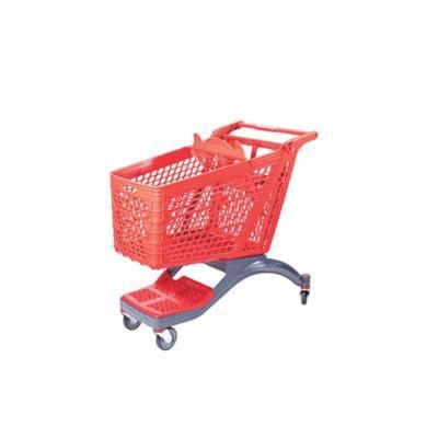 180L High Quality Plastic Shopping Cart Supermarket Trolley