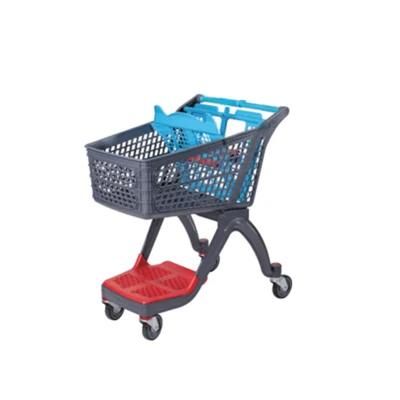 All Plastic Shopping Cart 120L Supermarket Trolley