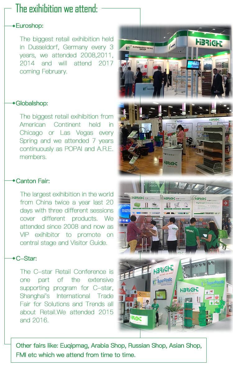 High Quality Handle Eco-Friendly Plastic Supermarket Shopping Basket