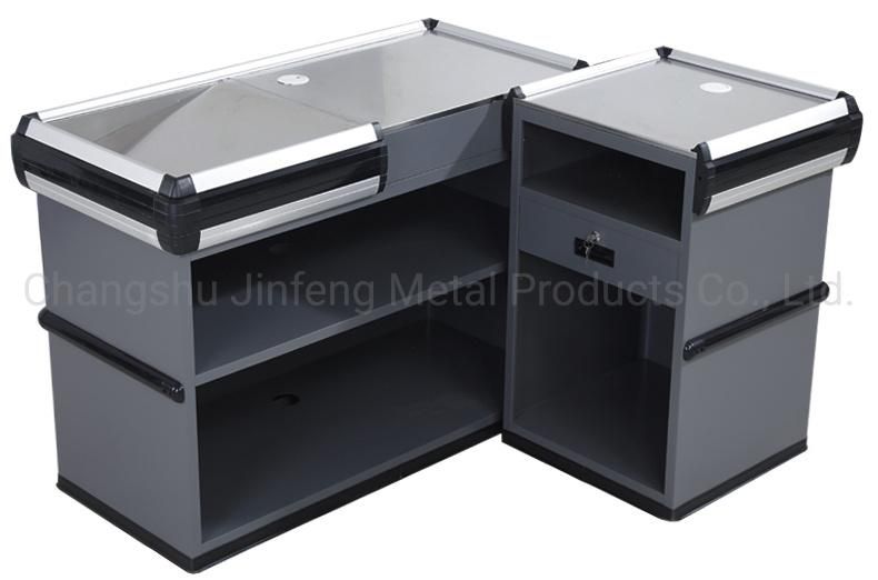 Supermarket Metal Cashier Table Shop Checkout Counter Desk