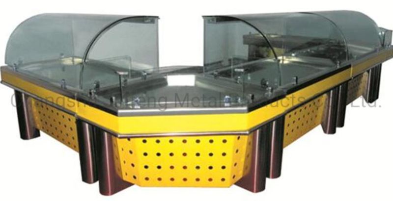 Supermarket Equipment Table Top Counter Showcase for Cooked Food