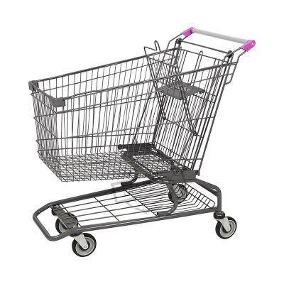 Hot Sale Powder Coating 180L Grocery Trolley