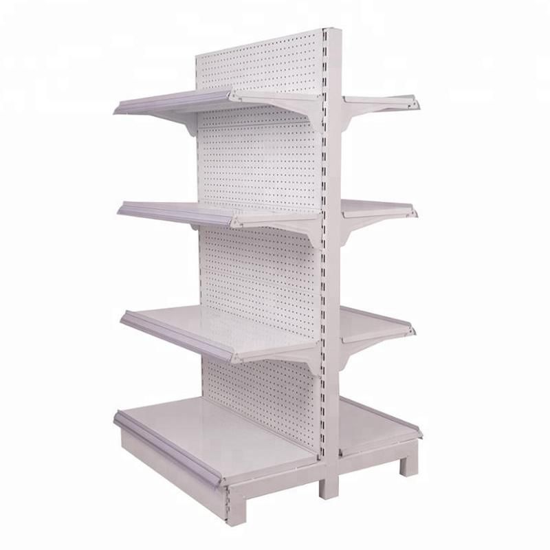 Metal Supermarket Shelf with Wheels Restaurant Store Rack Pharmacy Display Stand