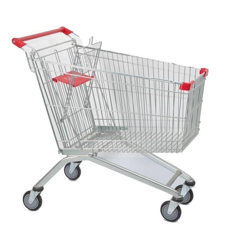 Supermarket Metal Shopping Trolley 60-240L Grocery Shopping Cart