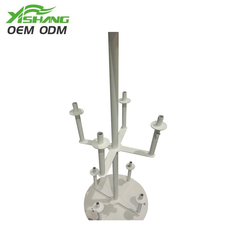 Customized Two-Layer Metal Floor Wig Display Stand